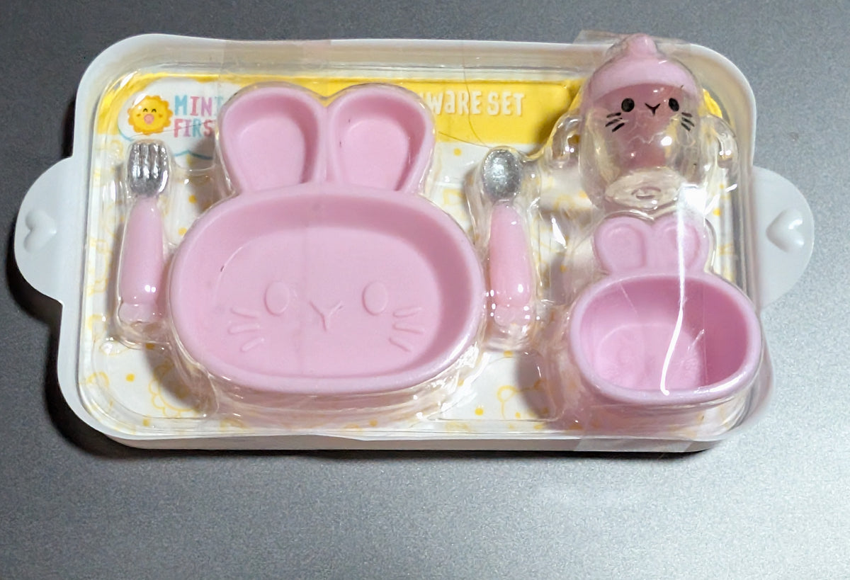 Pink bunny place set
