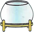 Fish Bowl w/Wooden Stand