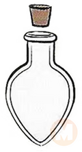 Pear shaped flask with cork