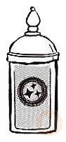 Jar with mica poweder