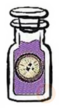 Jar with purple mica powder