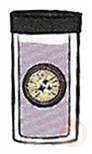 Mica powder in a tube