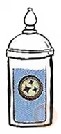 Jar with mica powder