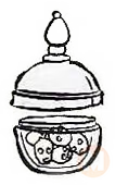 Jar with skulls