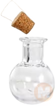 Sphere flask with cork
