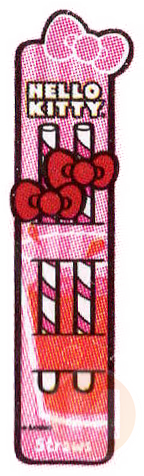 Long Striped Straws (Hello Kitty)