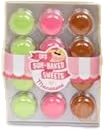 Macarons (Green, Pink, Brown)