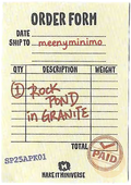Order form rock pond in granite