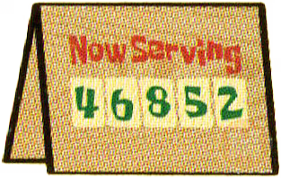Now serving sign