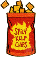 Spicy kelp chips