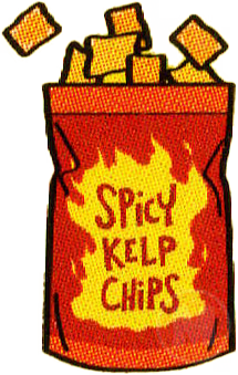Spicy kelp chips