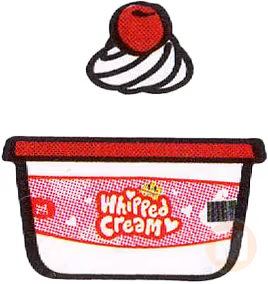 Whipped cream with cherry on top