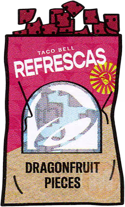 Dragon fruit pieces