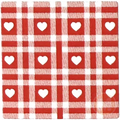 Heart checkered placemat