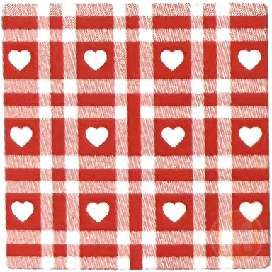 Heart checkered placemat
