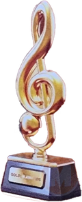 Golden music note