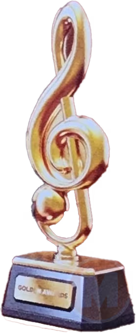 Golden music note