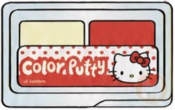 Red and White colored putty