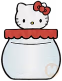 Hello kitty eraser jar