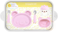 pink bear dish set