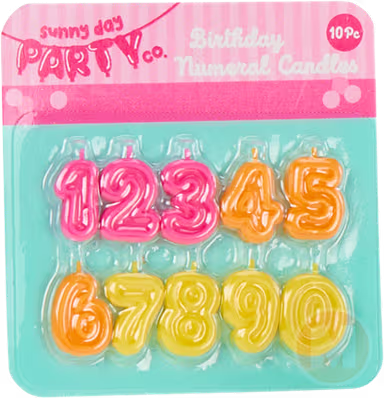 Number birthday candles