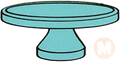 Teal Cake stand