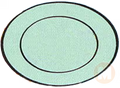 blue oval plate