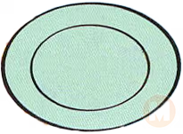 blue oval plate
