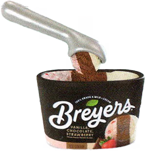 Vanilla, strawberry, chocolate ice cream