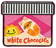 white chocolate resin with kitty pop's on the front