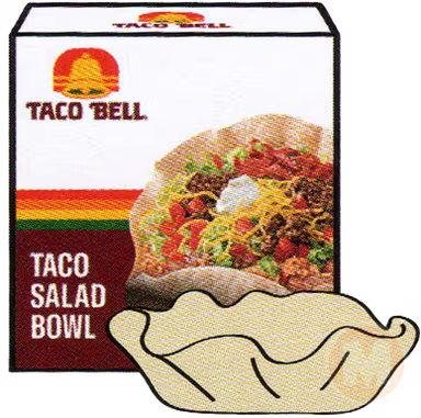 Taco salad bowl