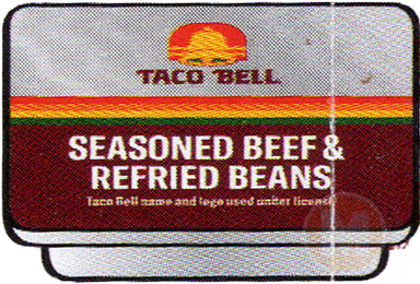 Seasoned beef & Refried bean s