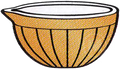 Gold mixing bowl